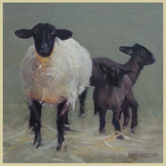 Ewe And Two Lambs